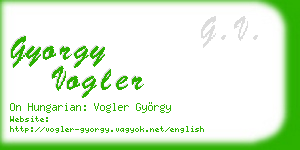 gyorgy vogler business card